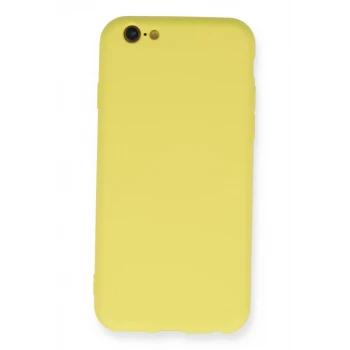 Newface Apple iPhone 6 Kılıf Nano içi Kadife Silikon - Sarı