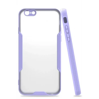 Newface Apple iPhone 6 Kılıf Platin Silikon - Lila