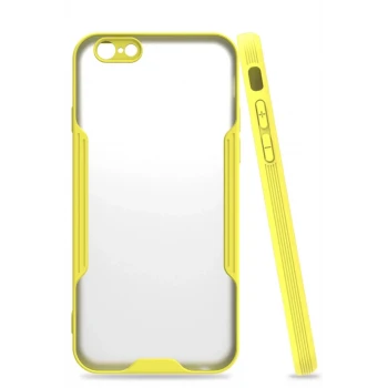 Newface Apple iPhone 6 Kılıf Platin Silikon - Sarı