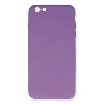 Newface Apple iPhone 6 Plus Kılıf Nano içi Kadife Silikon - Mor