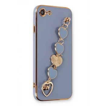 Newface Apple iPhone 7 Kılıf Esila Silikon - Gri