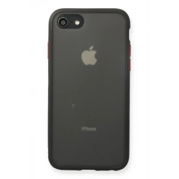 Newface Apple iPhone 7 Kılıf Montreal Silikon Kapak - Siyah