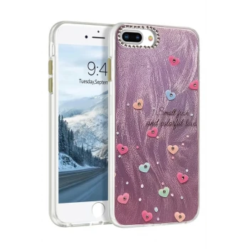 Newface Apple iPhone 7 Plus Kılıf Blade Aynalı Desenli Kapak - Desen 8