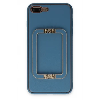 Newface Apple iPhone 7 Plus Kılıf Coco Elit Kapak - Mavi