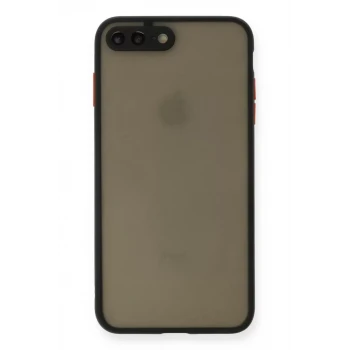 Newface Apple iPhone 7 Plus Kılıf Montreal Silikon Kapak - Siyah