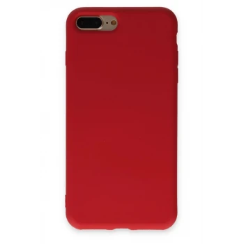 Newface Apple iPhone 7 Plus Kılıf Nano içi Kadife Silikon - Kırmızı