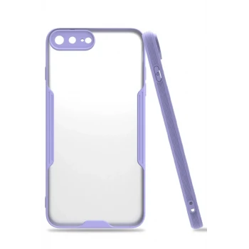 Newface Apple iPhone 7 Plus Kılıf Platin Silikon - Lila