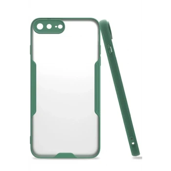 Newface Apple iPhone 7 Plus Kılıf Platin Silikon - Yeşil