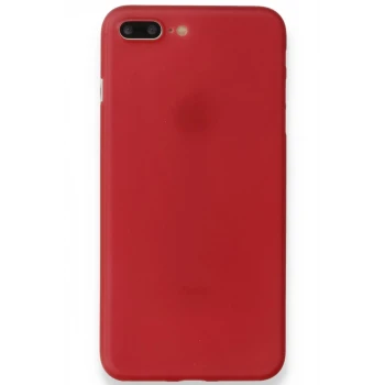 Newface Apple iPhone 8 Plus Kılıf PP Ultra İnce Kapak - Kırmızı