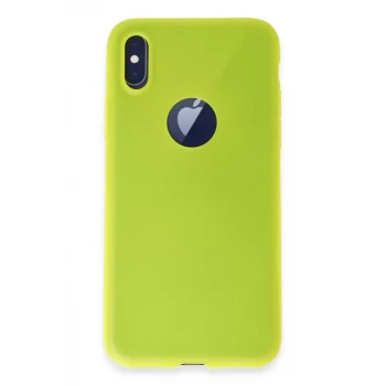 Newface Apple iPhone X Kılıf First Silikon - Parlak Sarı