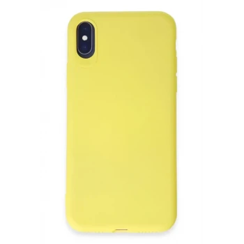 Newface Apple iPhone X Kılıf First Silikon - Sarı