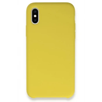 Newface Apple iPhone X Kılıf Lansman Legant Silikon - Sarı