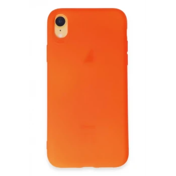 Newface Apple iPhone XR Kılıf First Silikon - Parlak Turuncu