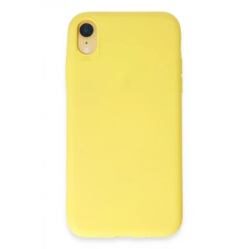 Newface Apple iPhone XR Kılıf First Silikon - Sarı