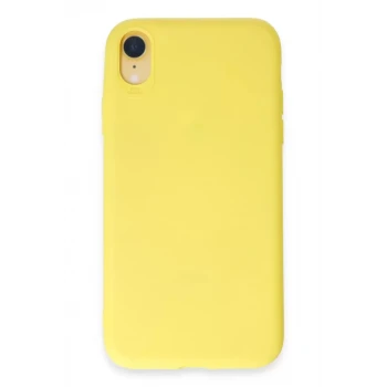 Newface Apple iPhone XR Kılıf First Silikon - Sarı