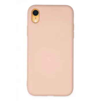 Newface Apple iPhone XR Kılıf Nano içi Kadife Silikon - Pudra