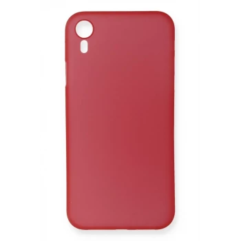 Newface Apple iPhone XR Kılıf PP Ultra İnce Kapak - Kırmızı