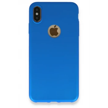 Newface Apple iPhone XS Max Kılıf First Silikon - Mavi