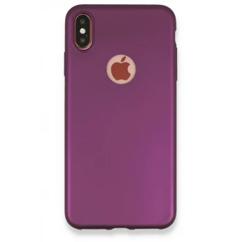 Newface Apple iPhone XS Max Kılıf First Silikon - Mürdüm