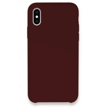 Newface Apple iPhone XS Max Kılıf Lansman Legant Silikon - Bordo