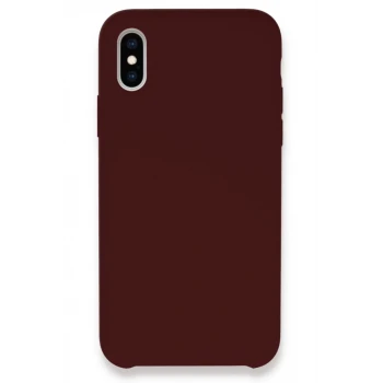 Newface Apple iPhone XS Max Kılıf Lansman Legant Silikon - Bordo