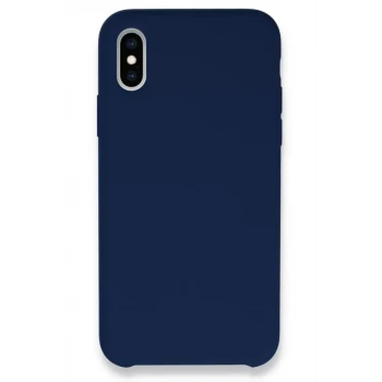 Newface Apple iPhone XS Max Kılıf Lansman Legant Silikon - Lacivert