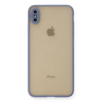 Newface Apple iPhone XS Max Kılıf Montreal Silikon Kapak - Gri