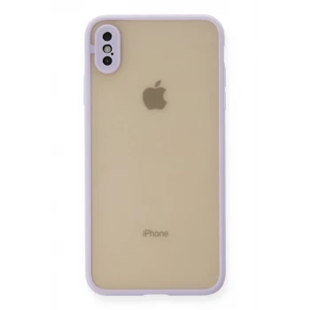 Newface Apple iPhone XS Max Kılıf Montreal Silikon Kapak - Mor