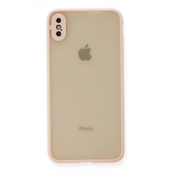 Newface Apple iPhone XS Max Kılıf Montreal Silikon Kapak - Pembe