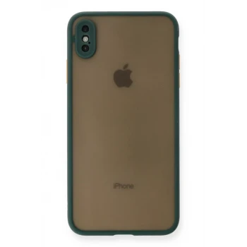 Newface Apple iPhone XS Max Kılıf Montreal Silikon Kapak - Yeşil