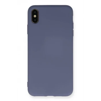 Newface Apple iPhone XS Max Kılıf Nano içi Kadife Silikon - Gri