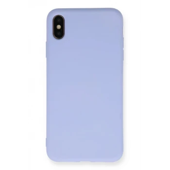 Newface Apple iPhone XS Max Kılıf Nano içi Kadife Silikon - Lila