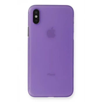 Newface Apple iPhone XS Max Kılıf PP Ultra İnce Kapak - Mor