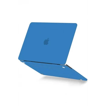 Newface Apple Macbook Pro 13 2020 Macbook Buzlu Kapak - Mavi