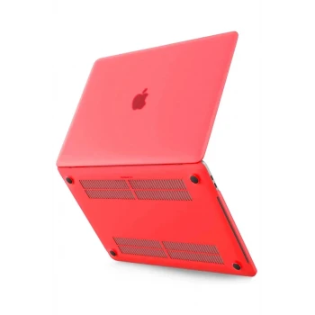 Newface Apple Macbook Pro 13 2021 Macbook Buzlu Kapak - Kırmızı