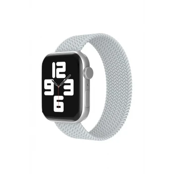 Newface Apple Watch 38mm Ayarlı Solo Silikon Kordon - Beyaz