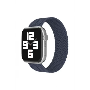 Newface Apple Watch 38mm Ayarlı Solo Silikon Kordon - Lacivert