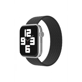 Newface Apple Watch 38mm Ayarlı Solo Silikon Kordon - Siyah