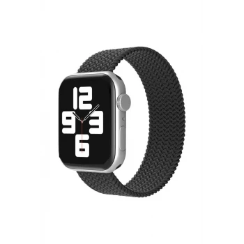 Newface Apple Watch 38mm Ayarlı Solo Silikon Kordon - Siyah
