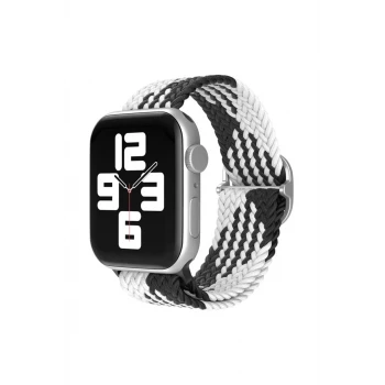 Newface Apple Watch 38mm Star Kordon - Siyah-Beyaz