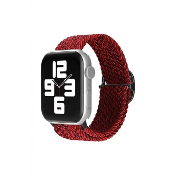 Newface Apple Watch 38mm Star Kordon - Siyah-Bordo