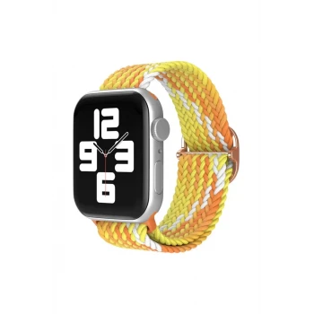 Newface Apple Watch 38mm Star Kordon - Turuncu-Sarı