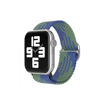 Newface Apple Watch 38mm Star Kordon - Yeşil-Lacivert