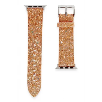 Newface Apple Watch 38mm Starry Taşlı Kordon - Pudra