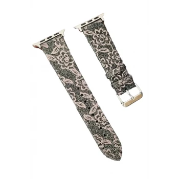 Newface Apple Watch 42mm Creeper Desenli Kordon - Kahverengi