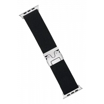 Newface Apple Watch 42mm Forest Kumaş Kordon - Siyah