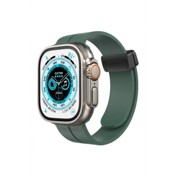 Newface Apple Watch 42mm KR412 Elegance Stylısh Kordon - Koyu Yeşil