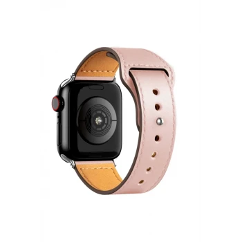 Newface Apple Watch 42mm KR415 Luaz Deri Kordon - Pembe
