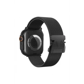 Newface Apple Watch 42mm Milano Metal Kordon - Siyah