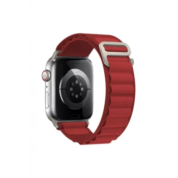 Newface Apple Watch 42mm Mountain Kordon - Kırmızı